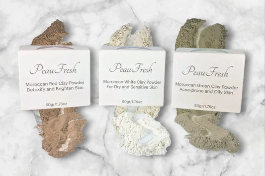 PeauFresh Organic Moroccan Face Mask Clay Powders